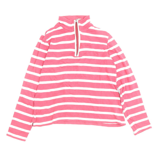 Maine New England Women's Pink Striped Pullover, Size 10