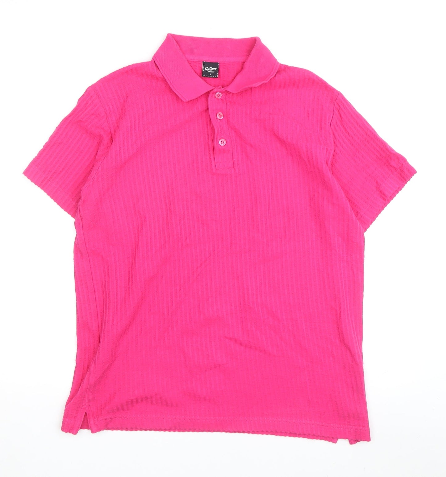 Cotton Traders Women's Pink Polo Shirt, Size S, Casual