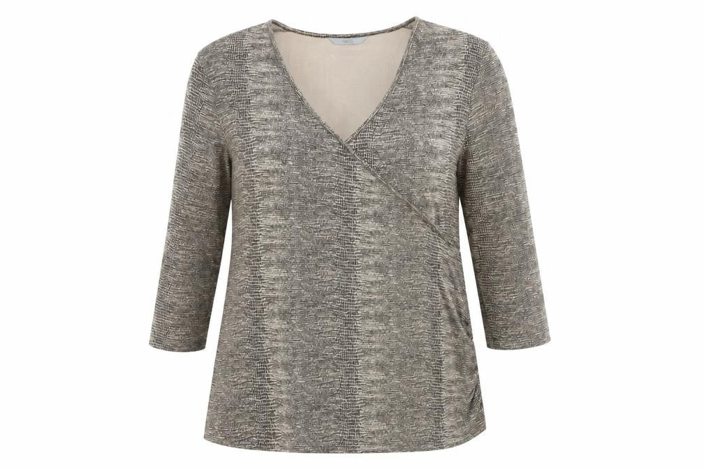 Marks & Spencer Women's Brown Wrap Top, Size 18
