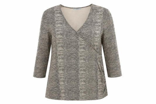 Marks and Spencer Women's Brown Wrap Top, Size 18