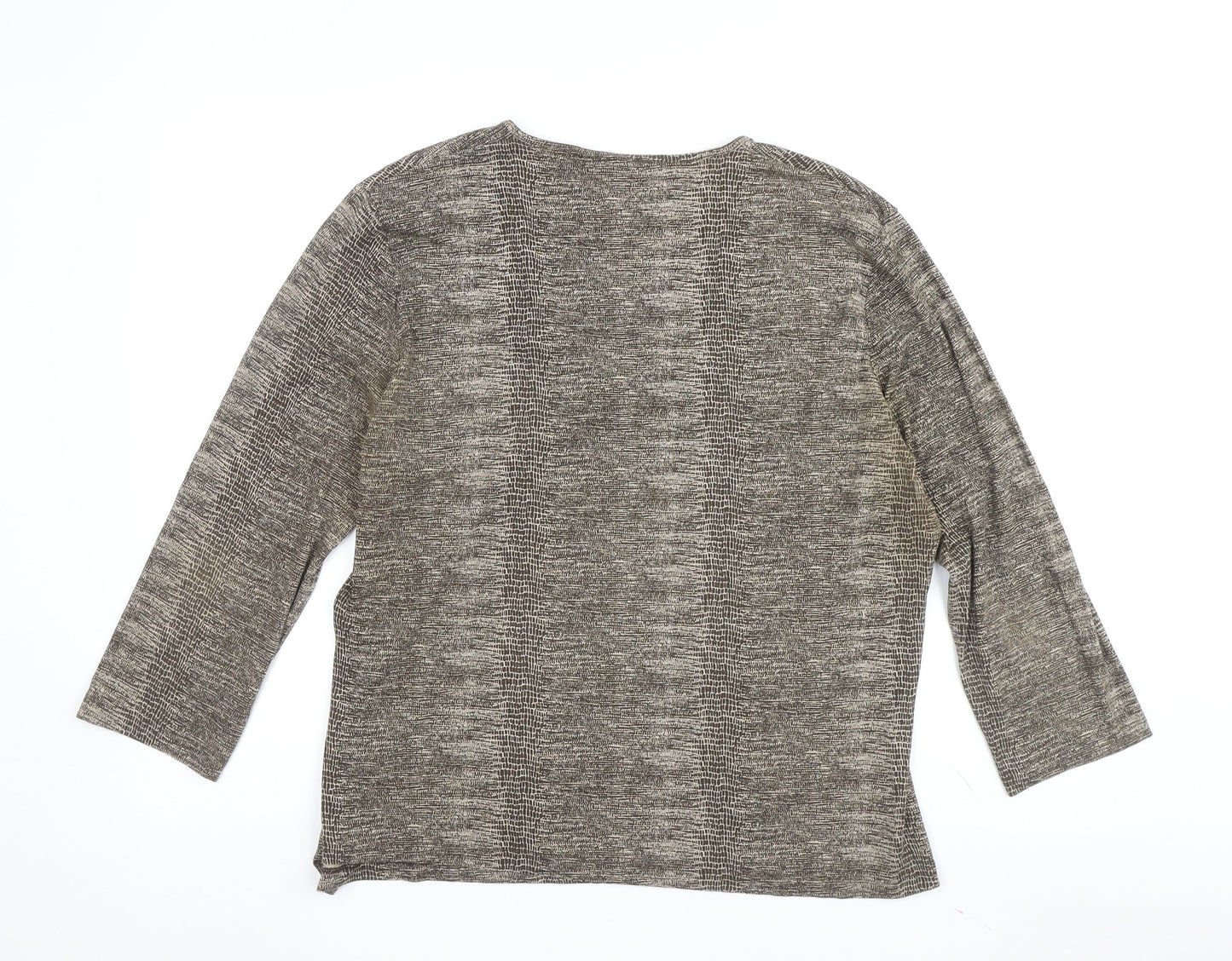 Marks and Spencer Women's Brown Wrap Top, Size 18
