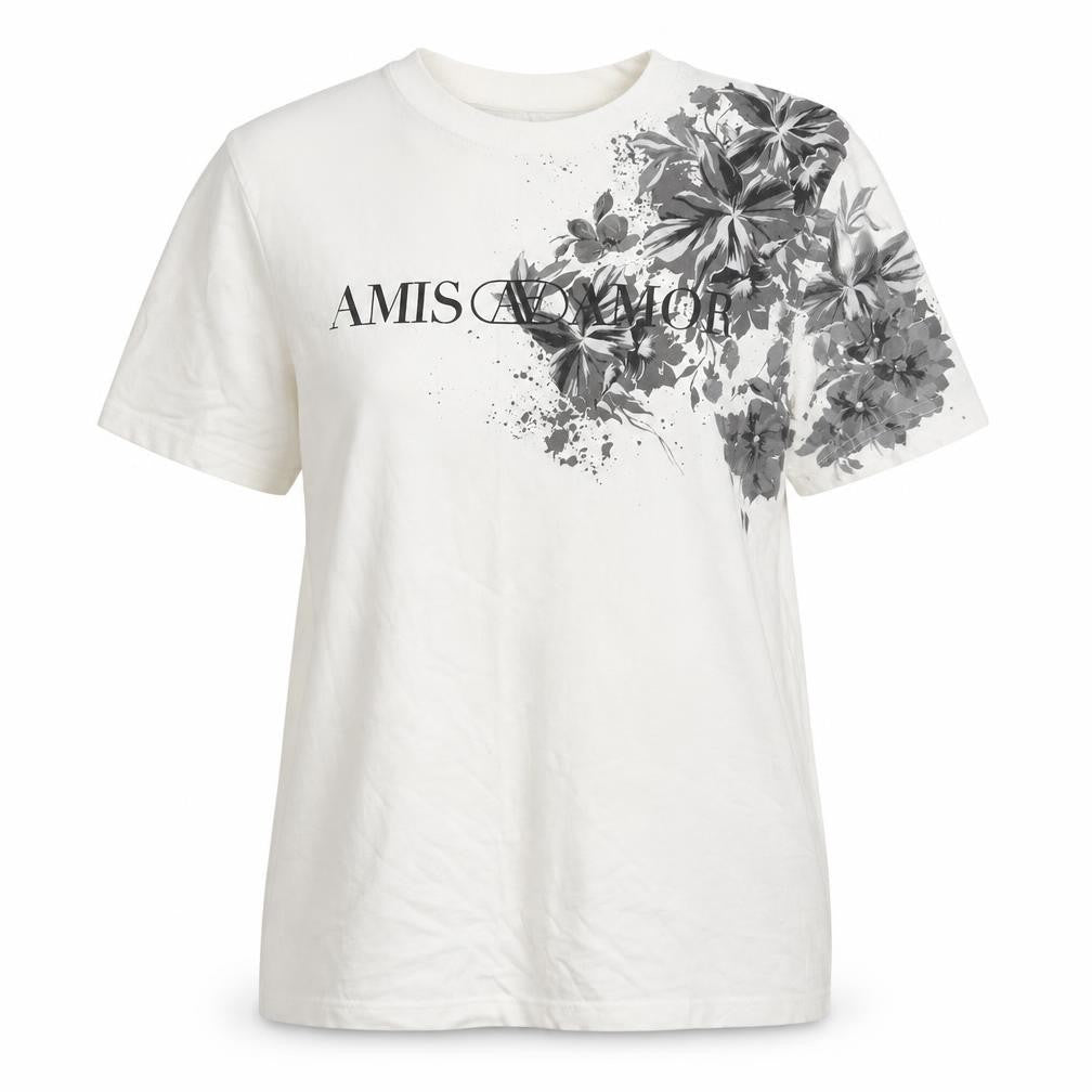 River Island White Floral T-Shirt, Size S, Unisex