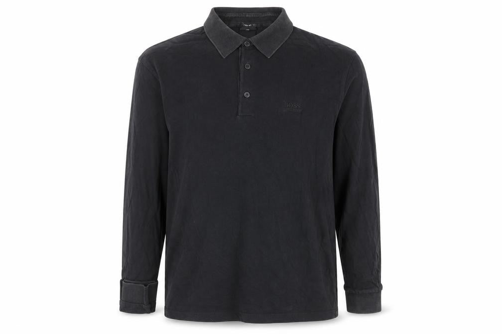 Hugo Boss Men's Black XL Collared Pullover Jumper