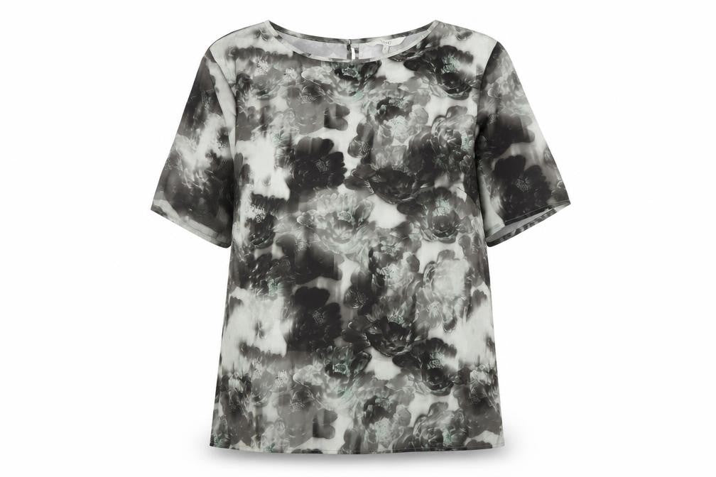 Next Women's Grey Floral Blouse, Size 14, New