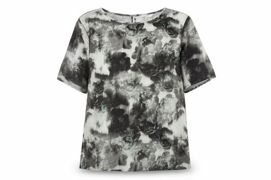 Next Women's Grey Floral Blouse, Size 14, New