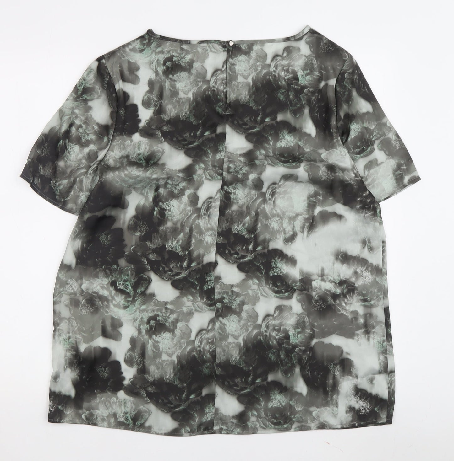 Next Women's Grey Floral Blouse, Size 14, New