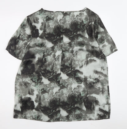 Next Women's Grey Floral Blouse, Size 14, New