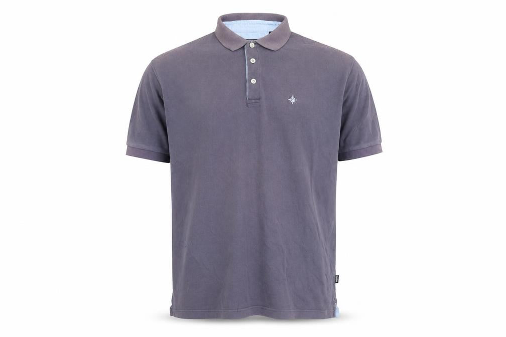 Maine New England Men's Grey XL Cotton Polo Shirt