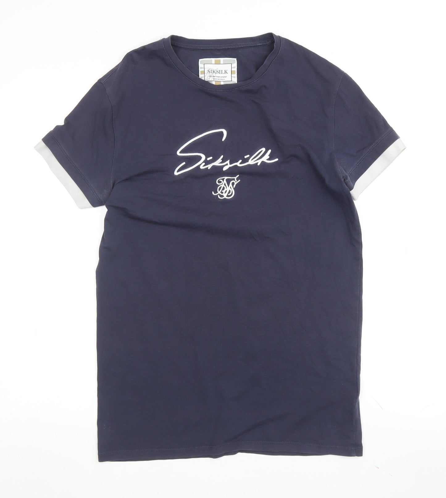 SikSilk Unisex Black T-Shirt, Short Sleeve, Size S