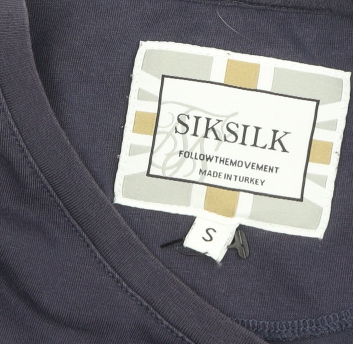 SikSilk Unisex Black T-Shirt, Short Sleeve, Size S