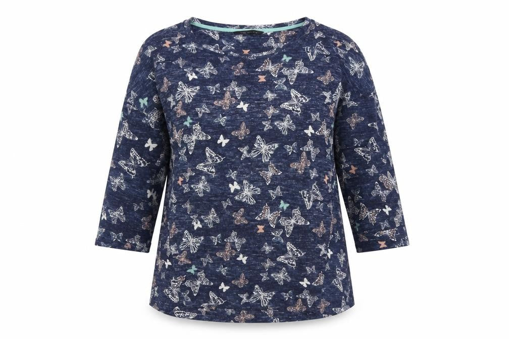 Marks & Spencer Women's Blue Butterfly Blouse Size 12
