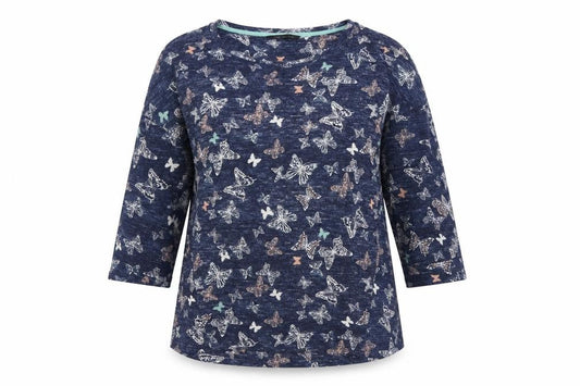 Marks and Spencer Women's Blue Butterfly Blouse Size 12