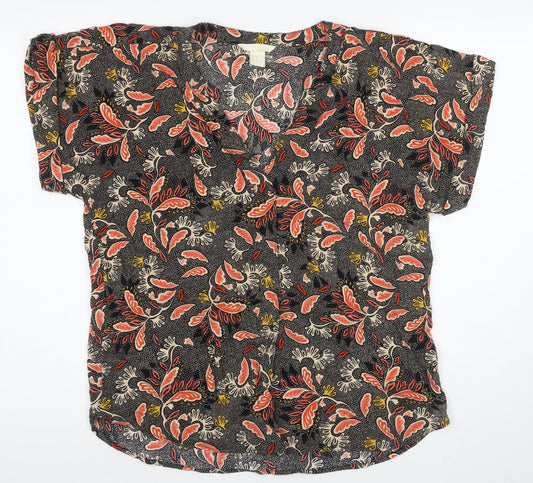 H&M Women's Multicoloured Floral Blouse, Size 10
