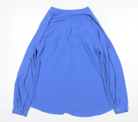 Oasis Women's Blue Blouse, Size 8, Regular Fit