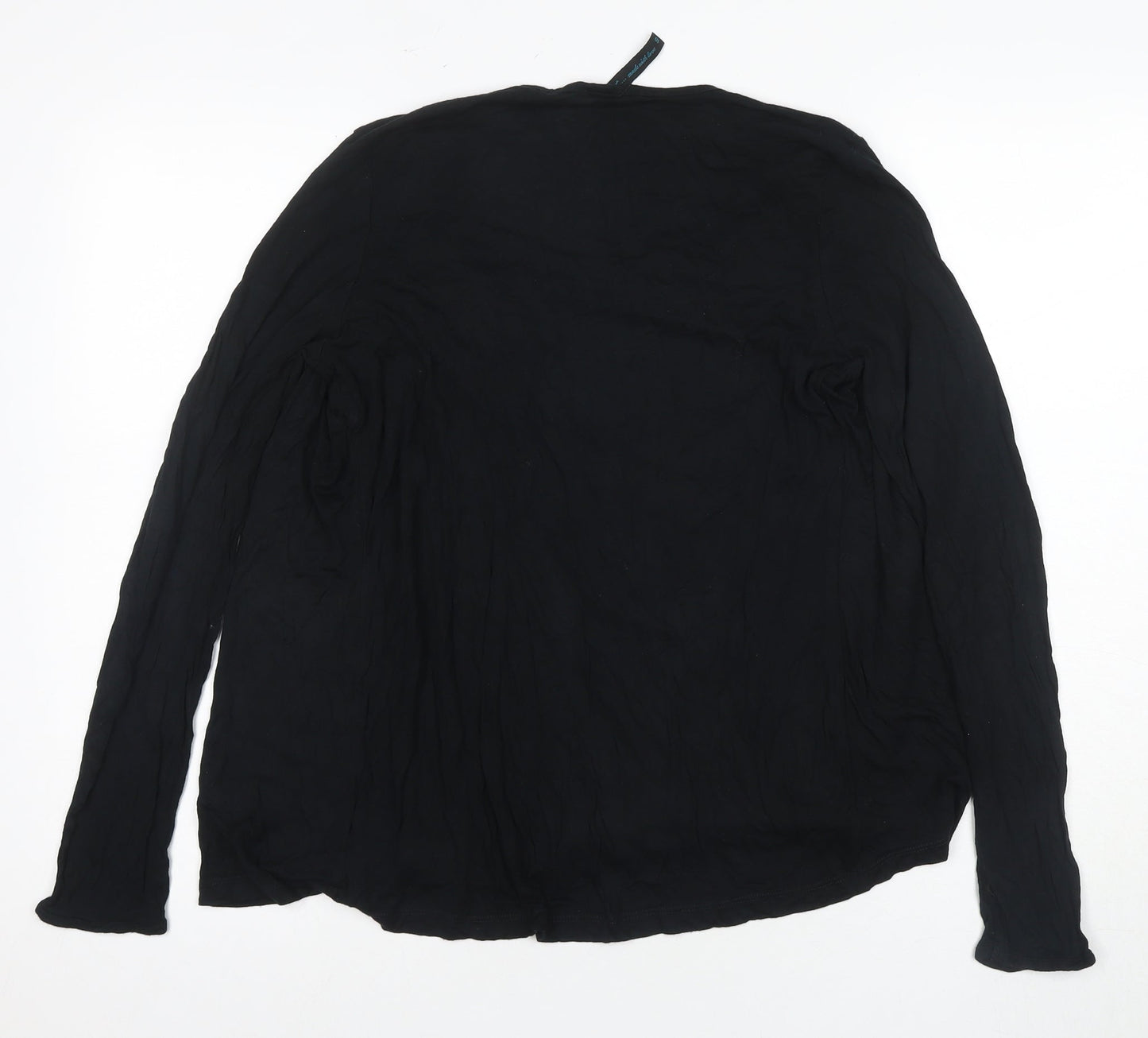 Next Women's Black Blouse Size 10 with Button Accent