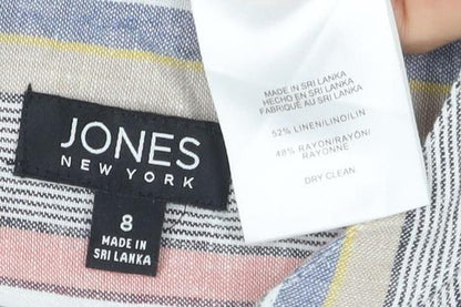 Jones New York Women's Multicoloured Striped Shift Dress