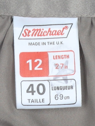 St Michael Beige Women's Skirt Size 12 Knee Length