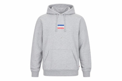 Levi's Men's Grey Medium Logo Pullover Hoodie