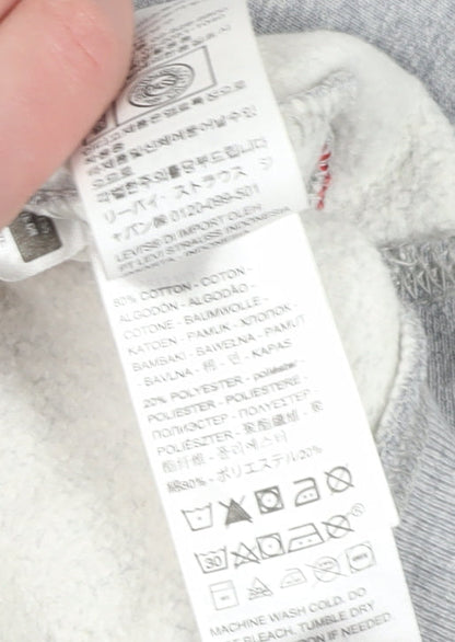 Levi's Men's Grey Medium Logo Pullover Hoodie