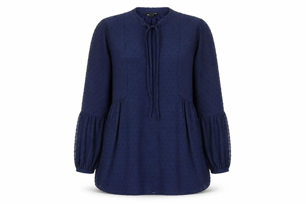 Whistles Women's Blue Tunic Blouse Size 8