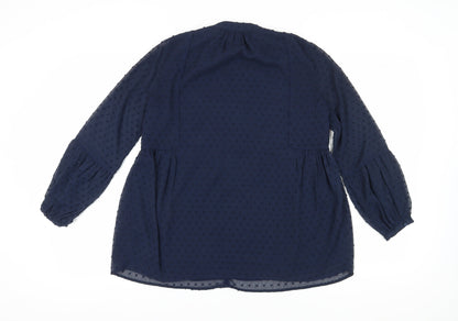 Whistles Women's Blue Tunic Blouse Size 8