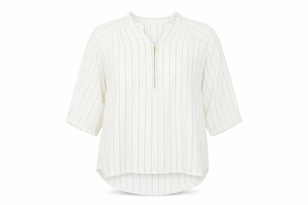 Marks & Spencer Women Ivory Striped Basic Blouse