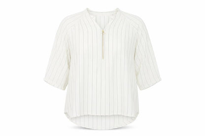 Marks & Spencer Women Ivory Striped Basic Blouse
