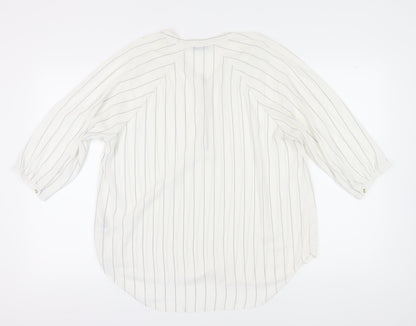 Marks & Spencer Women Ivory Striped Basic Blouse