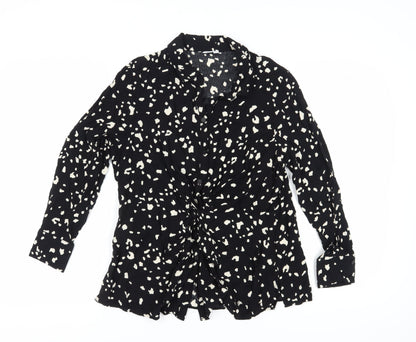 Sonder Studio Women’s Black Animal Print Blouse, Size 16