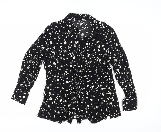 Sonder Studio Women’s Black Animal Print Blouse, Size 16