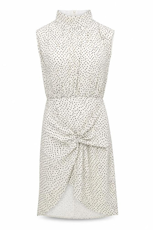 PrettyLittleThing Women Ivory Polka Dot Shift Dress
