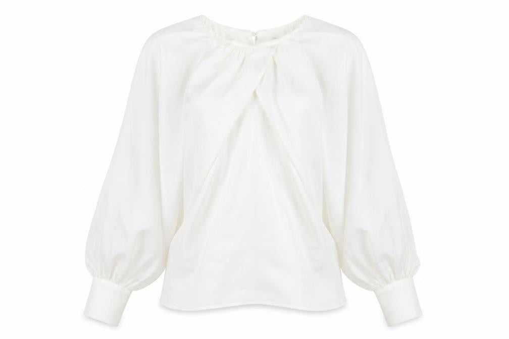 Zara Women’s White Blouse, S, Balloon Sleeve