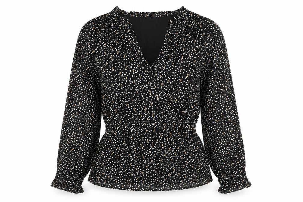 Marks & Spencer Women's Black Floral Blouse Size 12