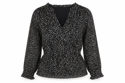 Marks & Spencer Women's Black Floral Blouse Size 12