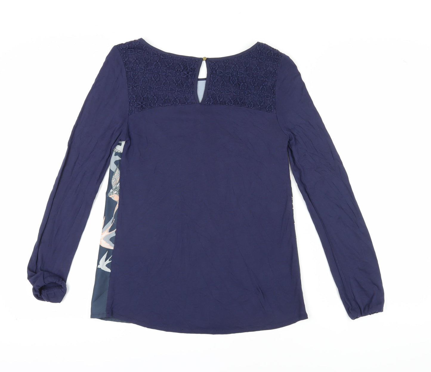 Oasis Women's Blue Animal Print Blouse S