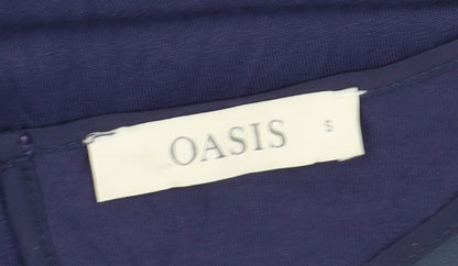 Oasis Women's Blue Animal Print Blouse S