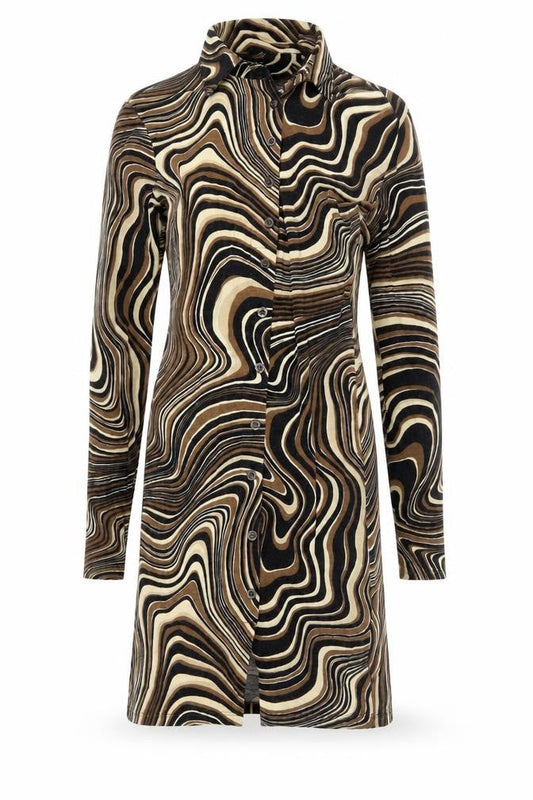 Motel Rocks Women's Geometric Shirt Dress, S