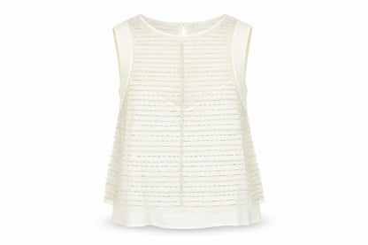 Front view of Marks & Spencer White Beaded Camisole Blouse, size 16