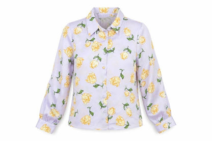 Zara Women's Floral Blouse, M, Multicoloured Satin
