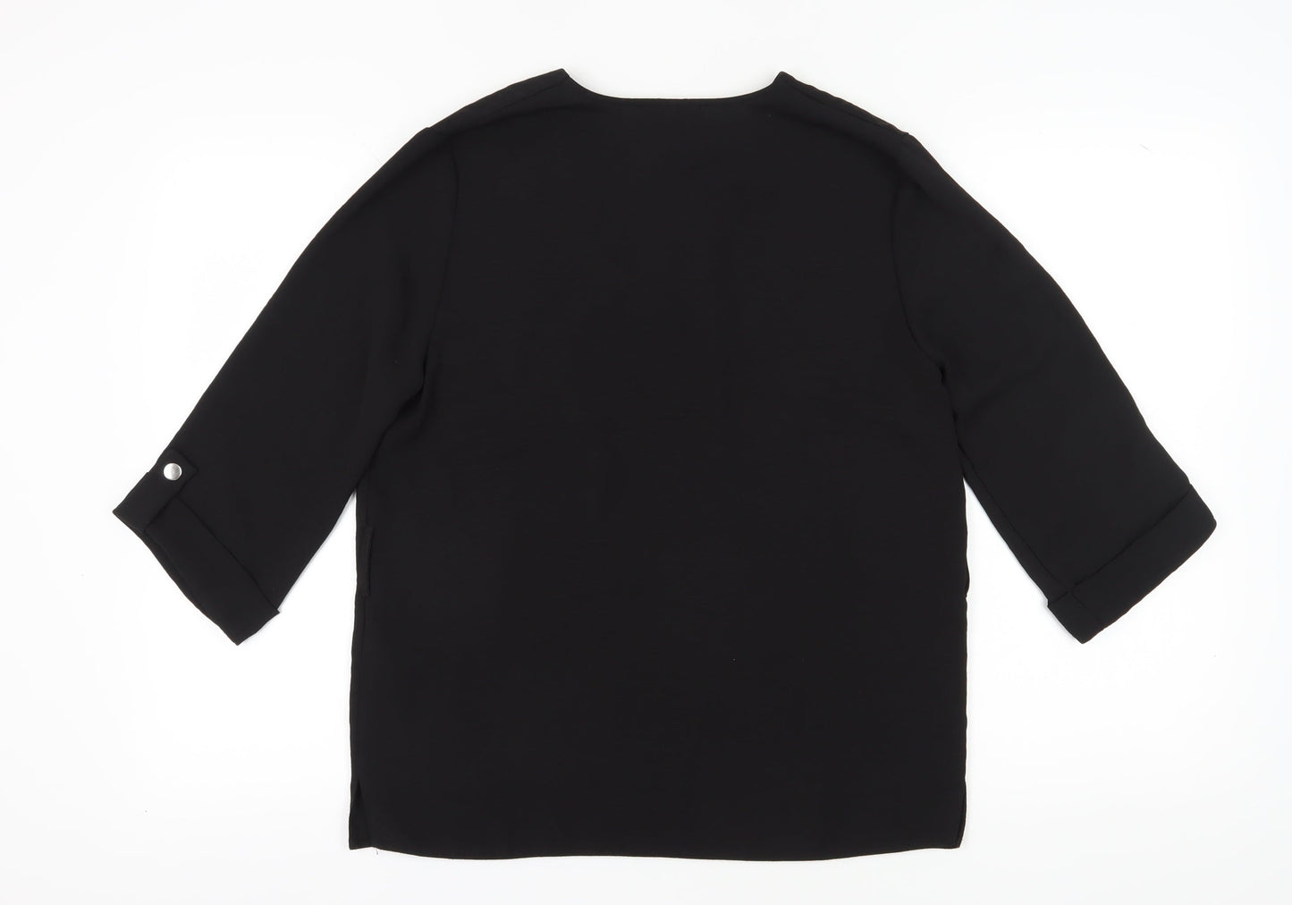 New Look Women's Black V-Neck Blouse Size 12