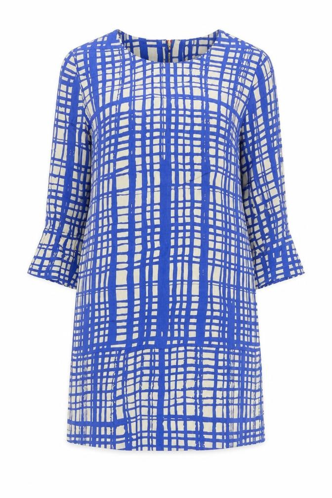 Joules Women's Blue Geometric Dress UK 12