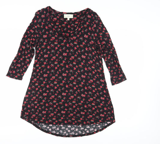 Next Women's Black Floral Dress Size 12