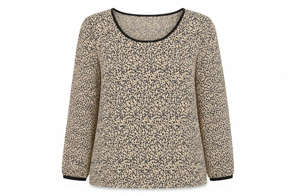 La Redoute Women's Beige Animal Print Blouse Size 14