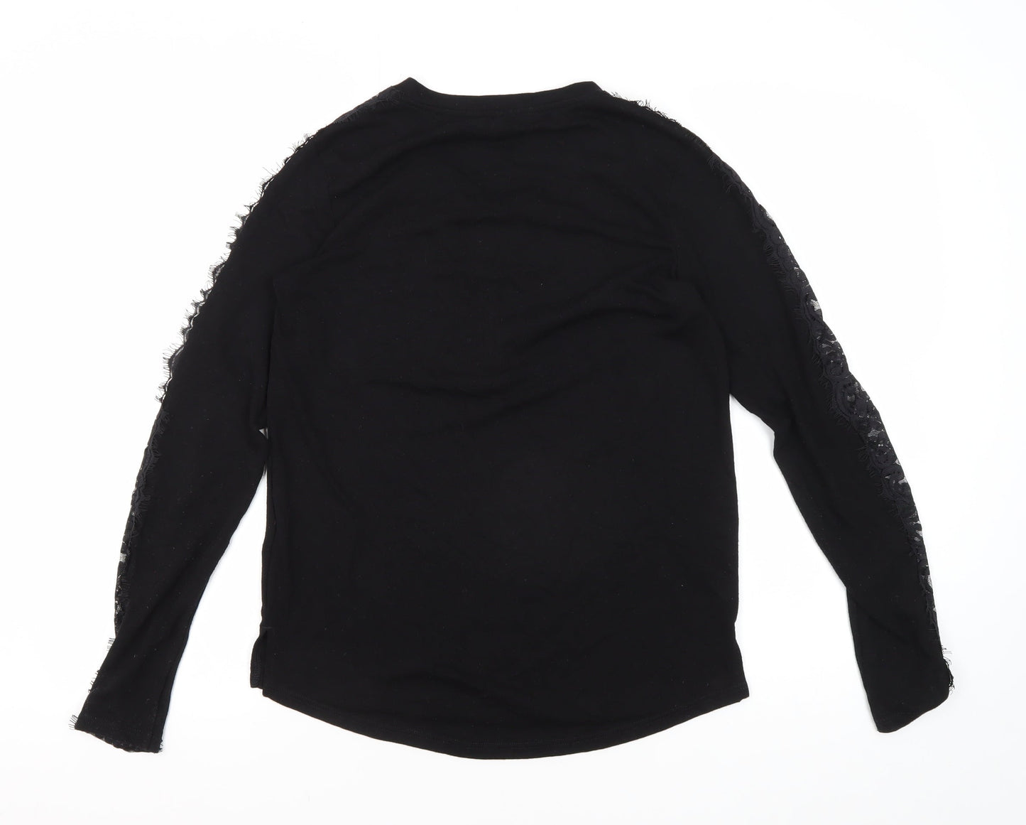 Next Women's Black Long Sleeve Lace Blouse - Size 6