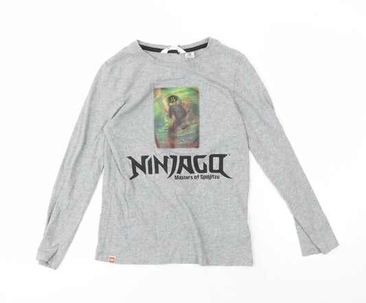 Lego Boys Grey Ninjago Long Sleeve T-Shirt - 8-9 Years