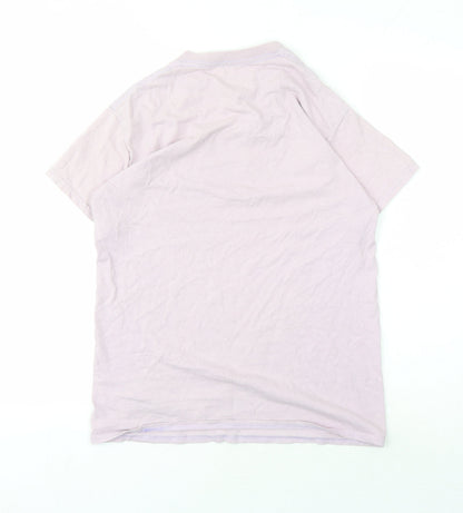 Bored Womens Pink T-Shirt, Medium Crew Neck Casual