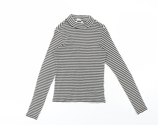 Monki Women's XS Striped Jersey T-Shirt