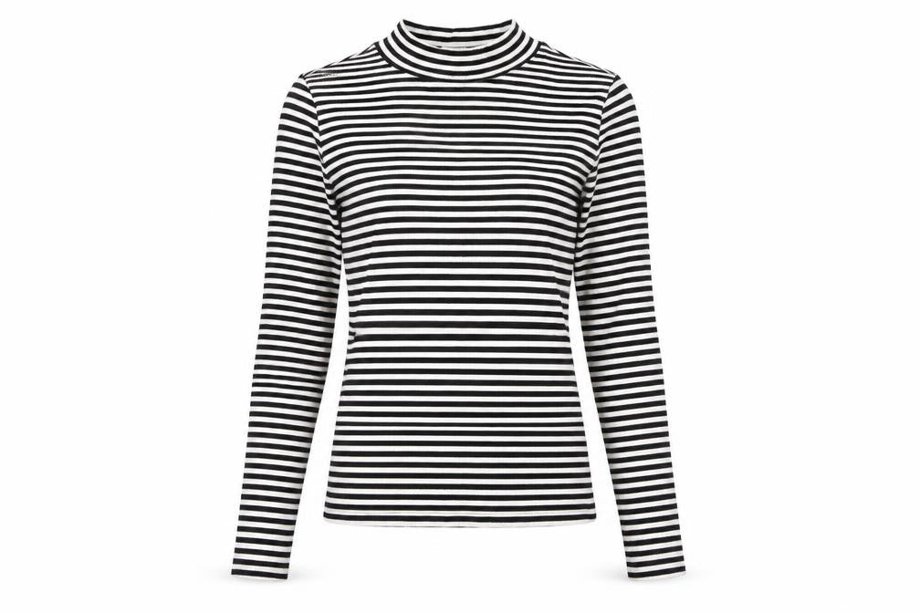 Monki Women's XS Striped Jersey T-Shirt