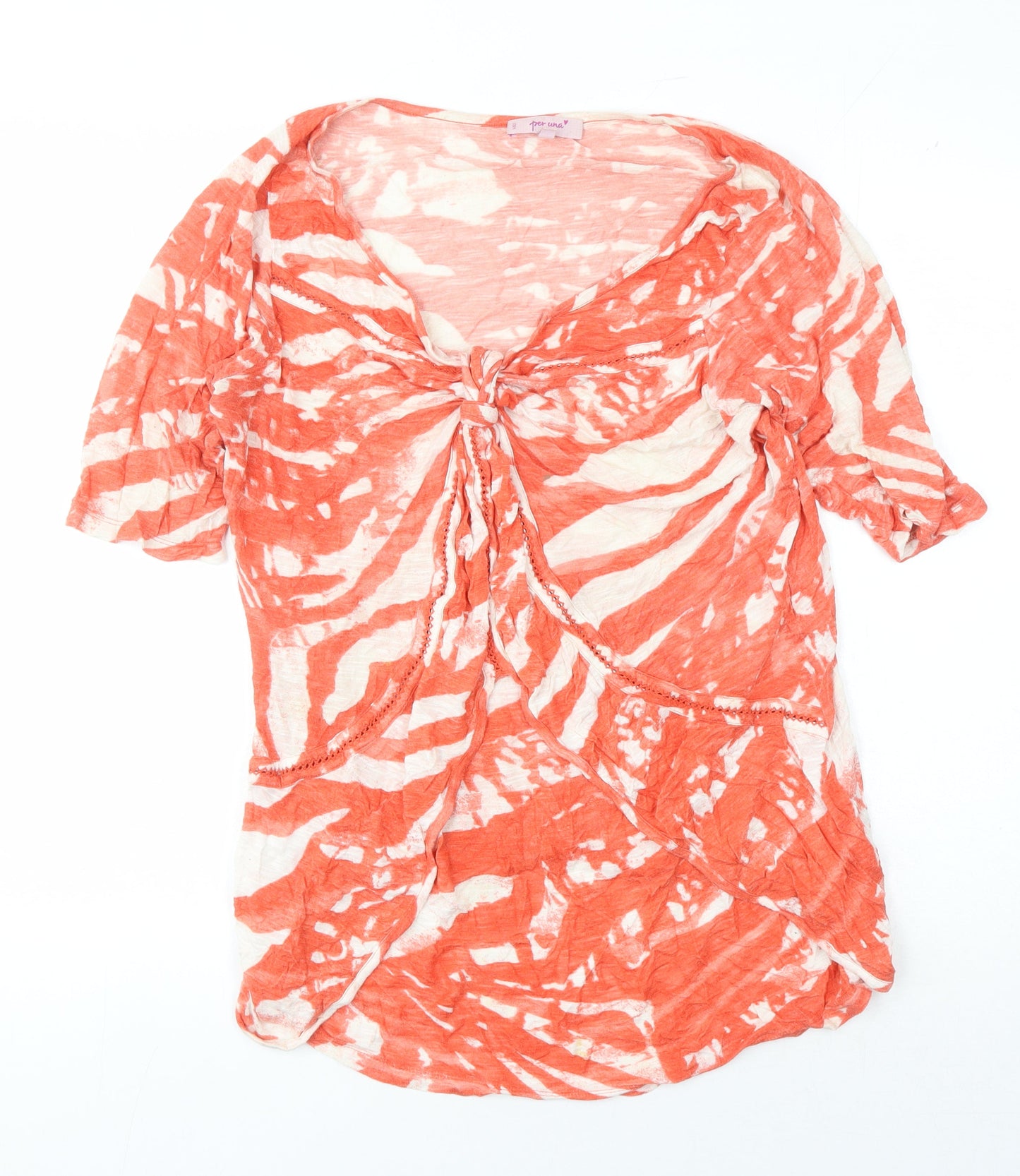 Marks and Spencer Women's Orange Animal Print T-Shirt