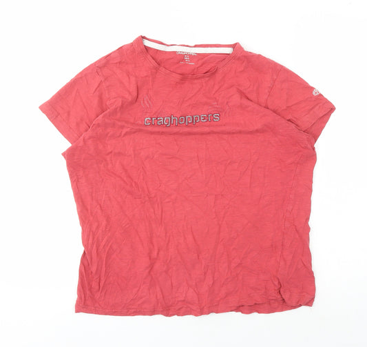 Craghoppers Red Women's T-Shirt Size 16 Casual